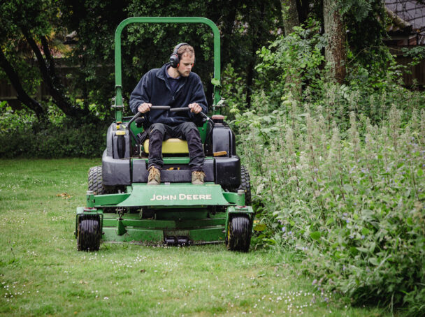 Out front mowing of recreation ground