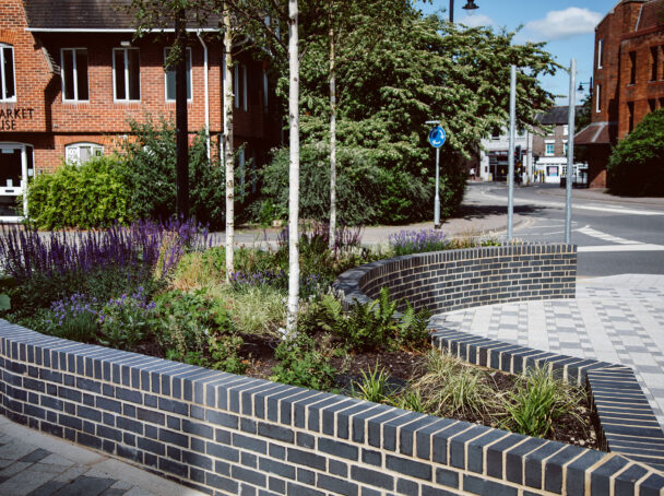 Colourful planting for new project in town centre