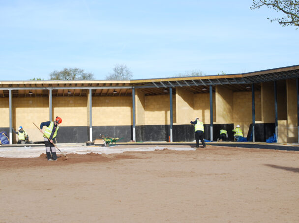 Ground works preparation for turfing the parade ring